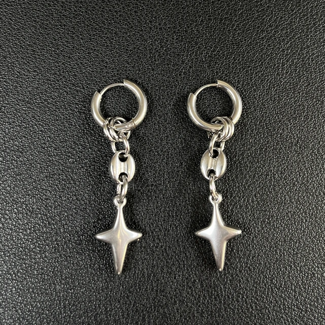Boucles d'oreilles Punk Grunge Rock à rivets, chaîne, Cool, mode géométrique, goutte d'eau, gothique, breloque esthétique, bijoux, accessoires Hip Hop