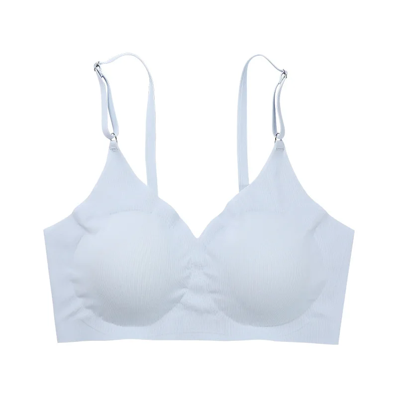 Push Up Bras Women Sexy Seamless Wire Free Brassieres Soft Underwear Intimates Sleep Wears Breathable Deep Cup Bra Crop Top