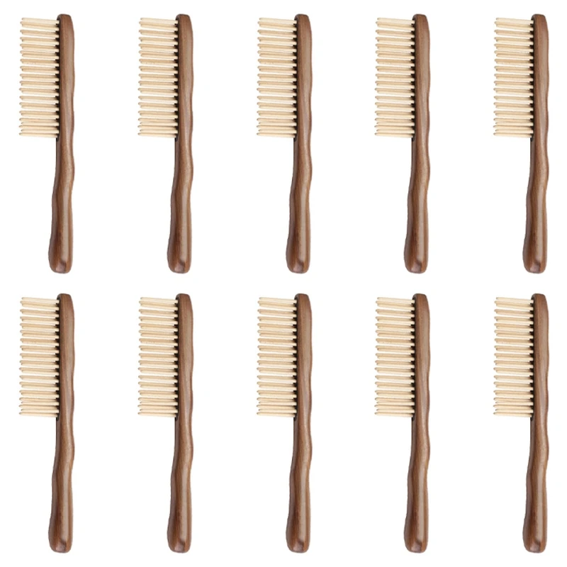 

10X Natural Sandalwood Hair Comb Handmade Wooden Comb Detangling Wide Tooth Comb New Design