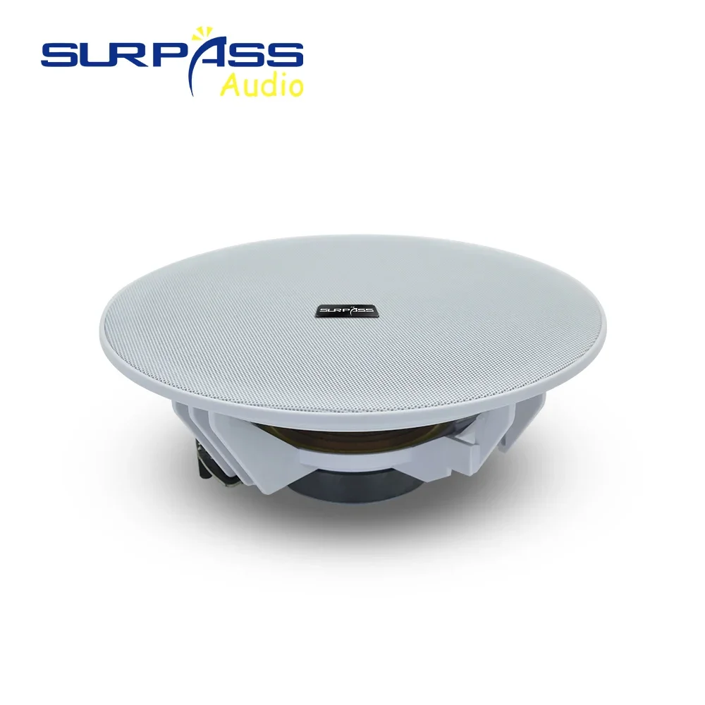 Home Sound System 8 Inch Bluetooth Framless Active 20W Ceiling Speaker Built-in Class D Amplifier ABS Material for Apartments 3