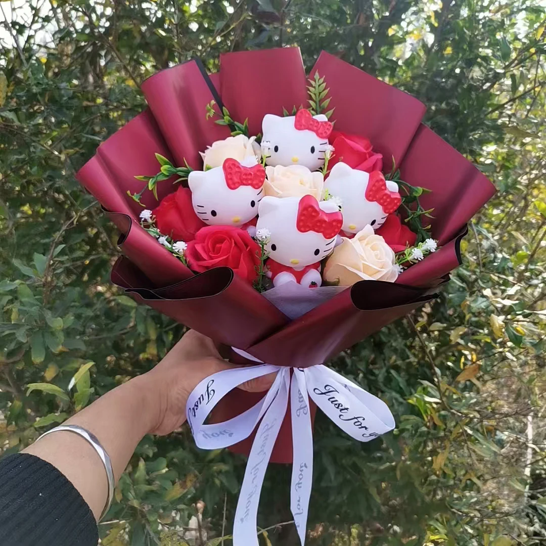 ハローキティ　ぬいぐるみ　花柄　薔薇 楽天市場】雑貨 1個【ハローキティーフラワーローズ BIG