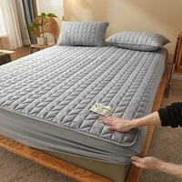 Cotton Thicken Mattress Cover Quilted Mattress Portector Topper Pad Anti-bacterial Non-Slip Bedspreads Soft Bedding Fitted Sheet 2