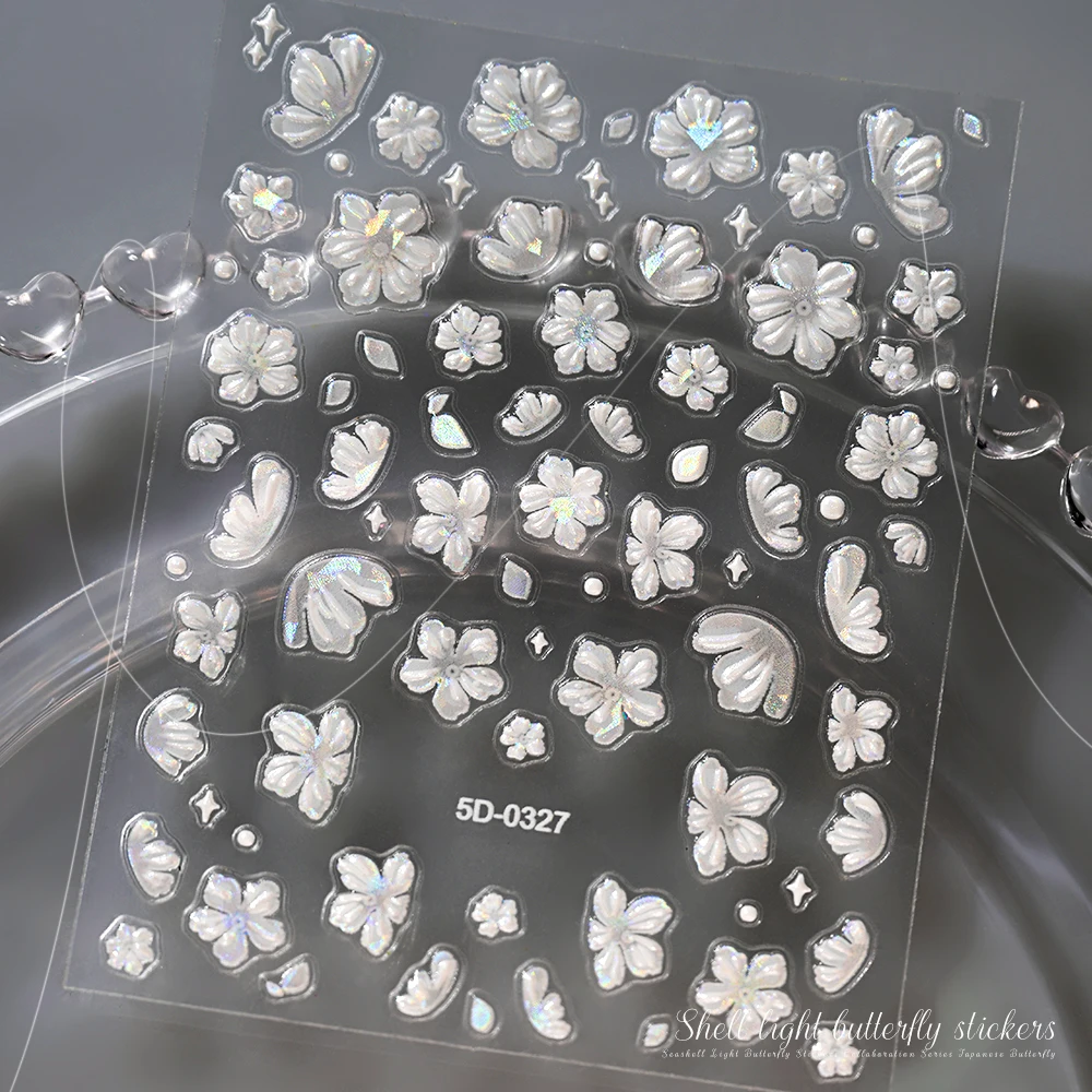 French Gradient Nail Sticker 3D - Crescent Design Nail Decal & Manicure Guide