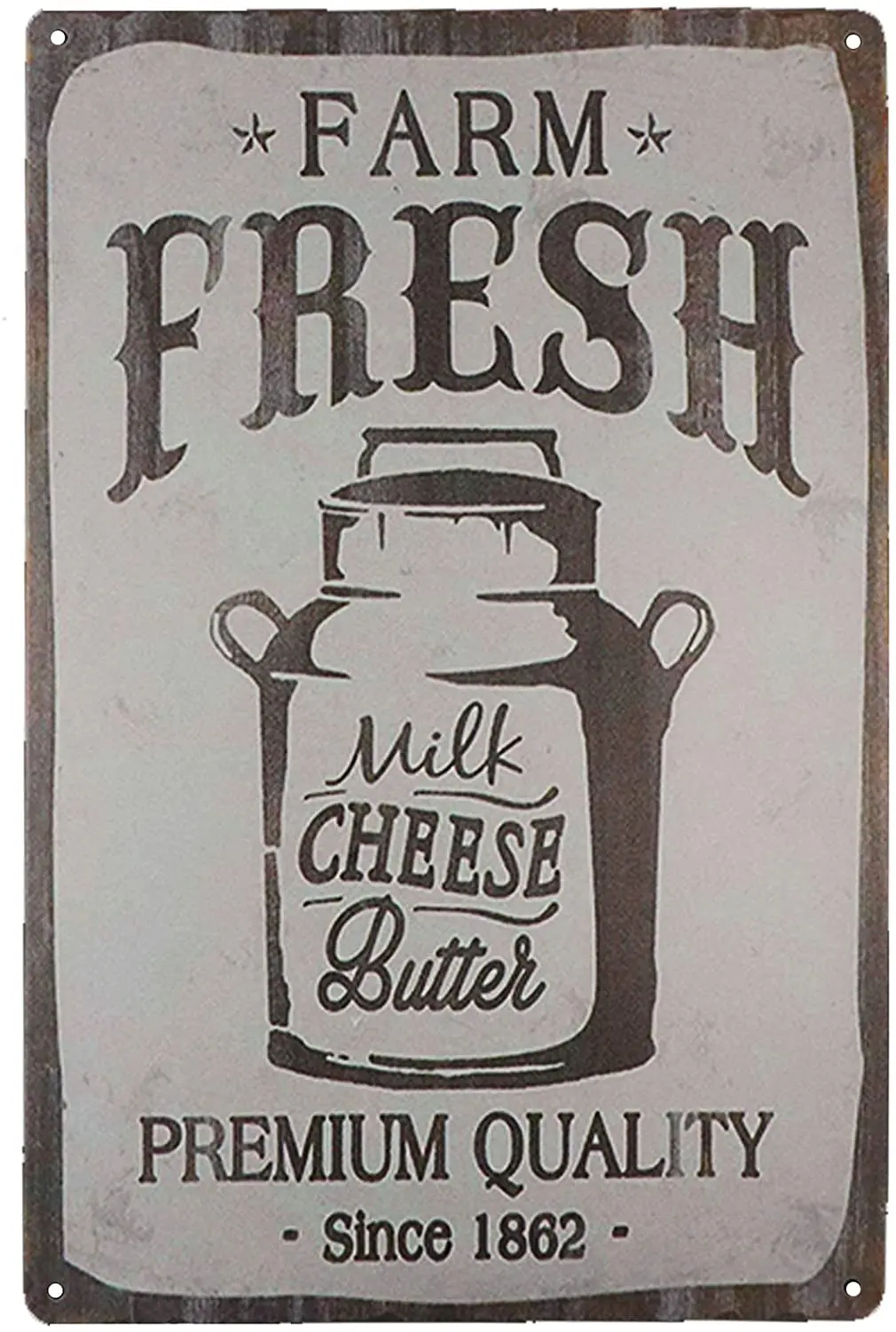 

TISOSO Farm Fresh Milk Cheese Butter Novelty Metal Tin Signs Bar Restaurant Kitchen Home Decor Wall Art Retro Vintage Distressed