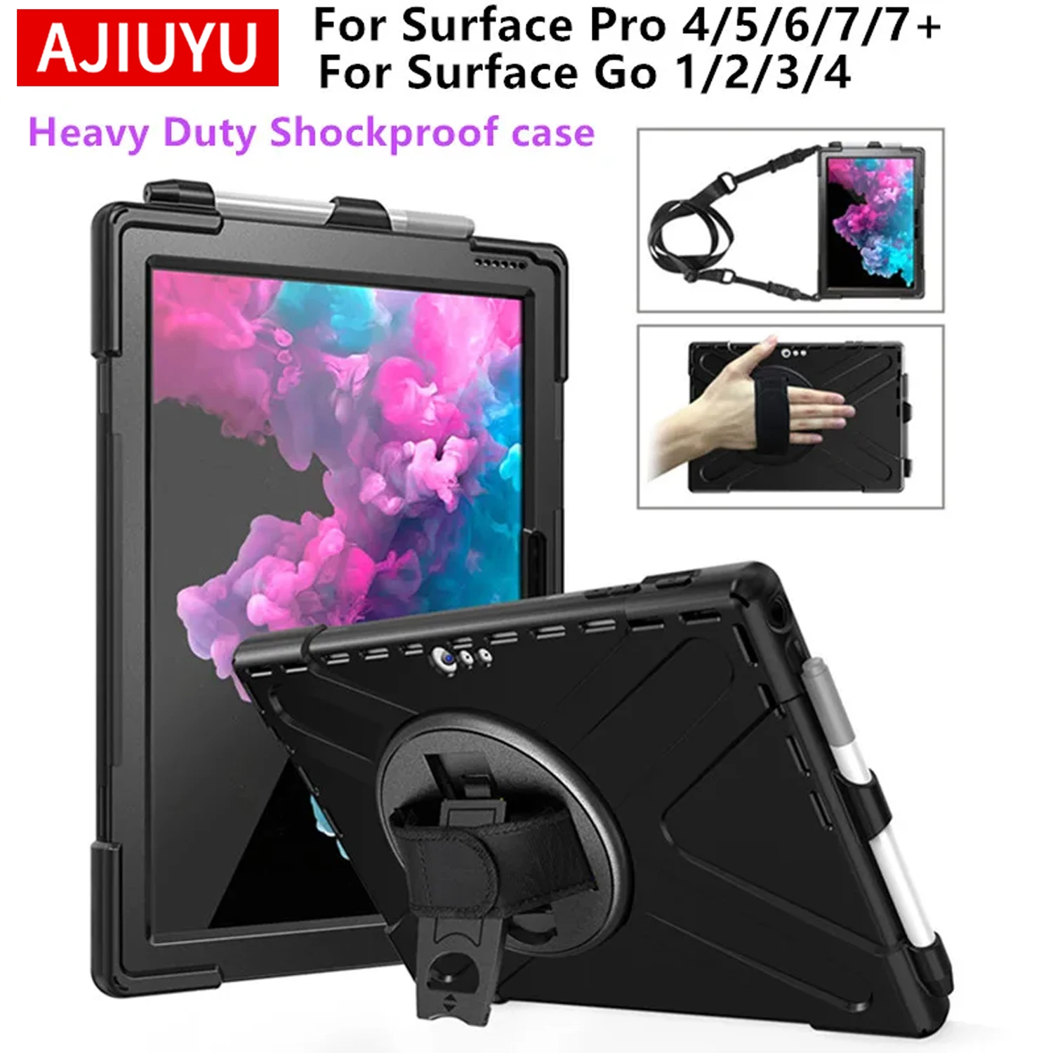 Children's Shockproof Tablet Stand Case for Microsoft Surface Pro & Surface Go
