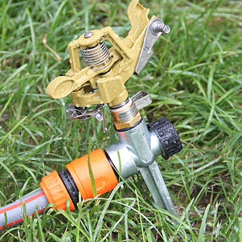 

Metal Pulsating Sprinklers 360 Degree Arm Rotating Lawn Watering Sprinklers
