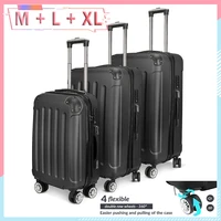 Ensemble de valises Creahappy – Valise à roulettes, ensemble de 3 pièces – avec doubles roues et serrures TSA pratiques 1