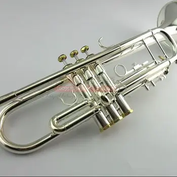 LT180S-72 Professional Bb Trumpet Stainless Steel Type Small Trompeta Brass Instruments Silver Plated Surface Trumpet