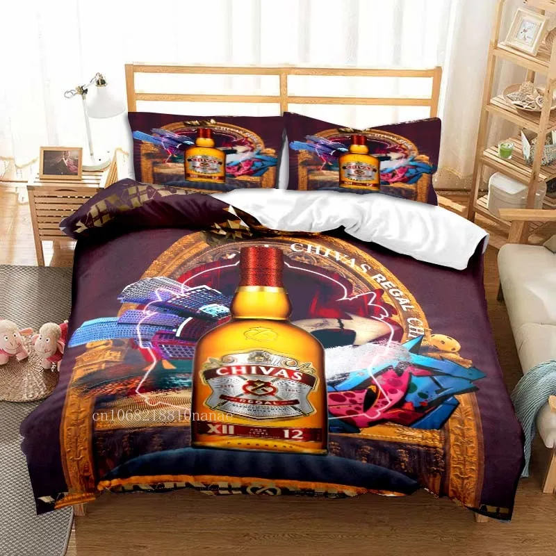 Chivas Whisky Regal Set Biancheria Da Letto Doppia Per Tutte Le Stagioni Set Piumino 3 Pezzi Copripiumino Matrimoniale King Copripiumino
