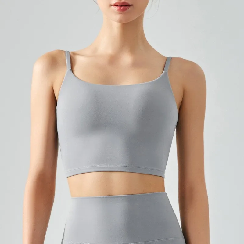 Womens Push Up Sports Bra - Breathable Fitness Vest for Gym  Yoga