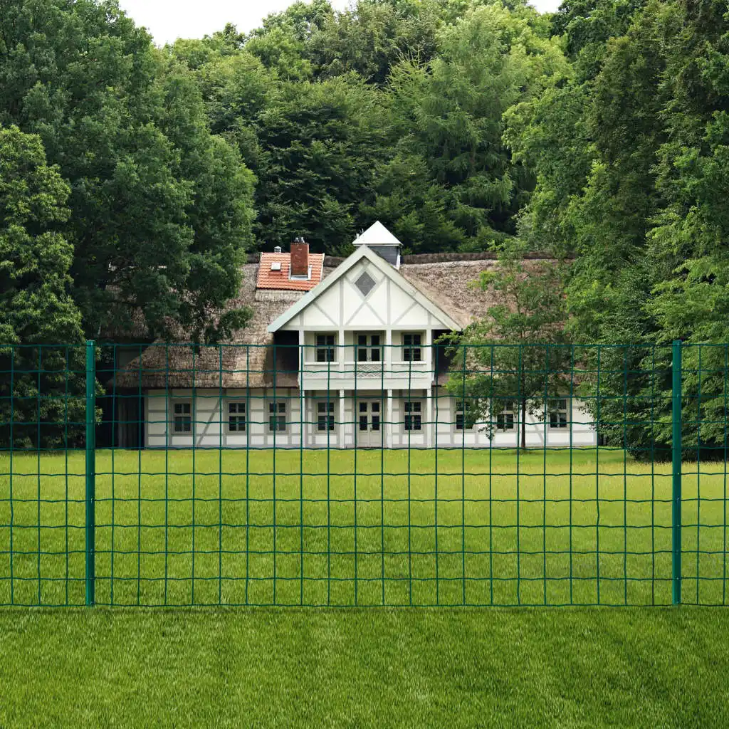 20X0,8 M Verde Euro Recinzione In Acciaio Decorativo Recinzione Da Giardino Recinzioni Antiruggine Barriera Animale Per Cortile Esterno Scale Prato Al