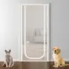 Cat Screen For Doorway Mesh Cat Door With Double Zipper Closure Escape Proof Screen Gate To Keep Pets In For Bedroom Kitchen 2