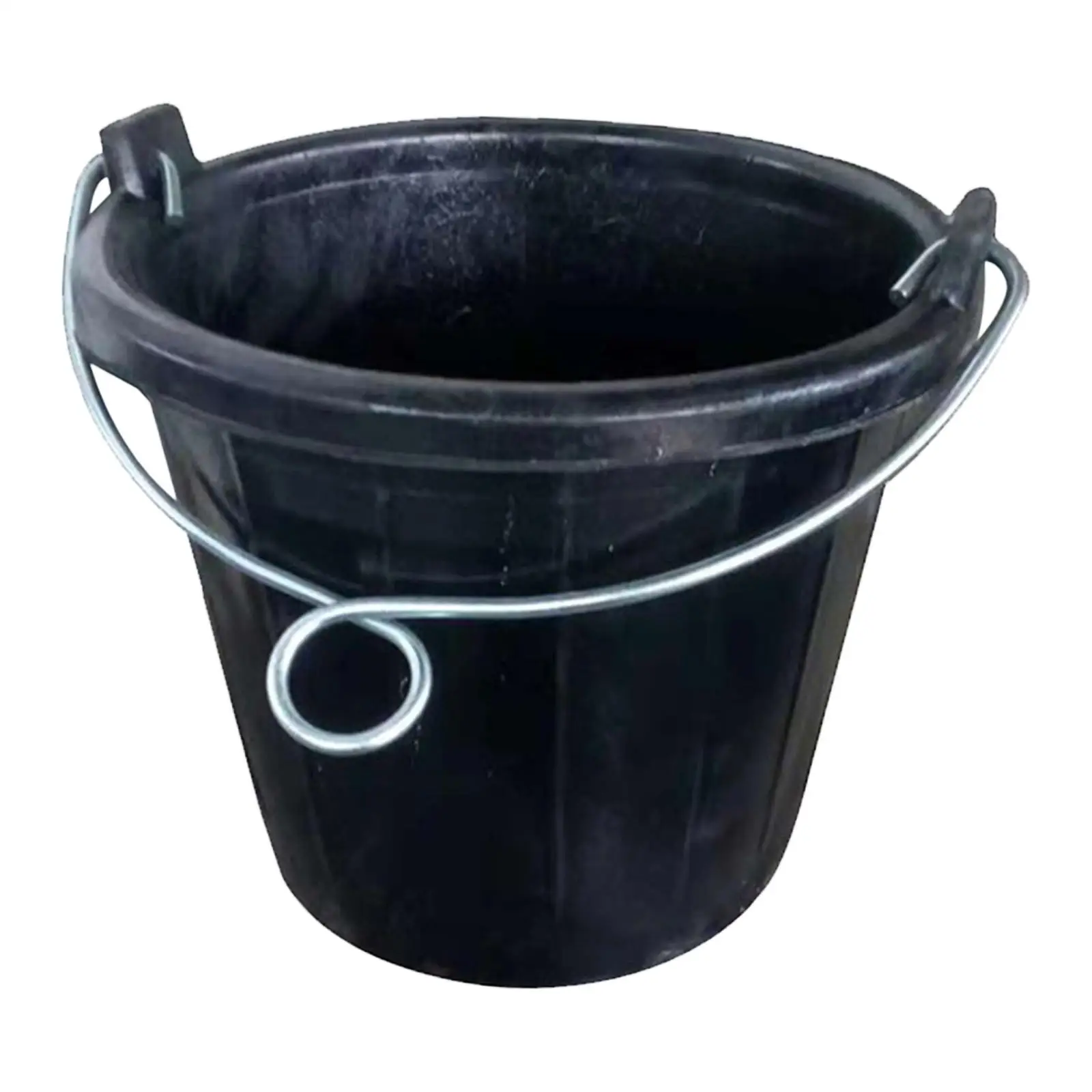 Rubber feed Bucket,Multifunctional Portable with Handle Feeder Container,Water Bucket for Goats Cattle Dog Horse Livestock