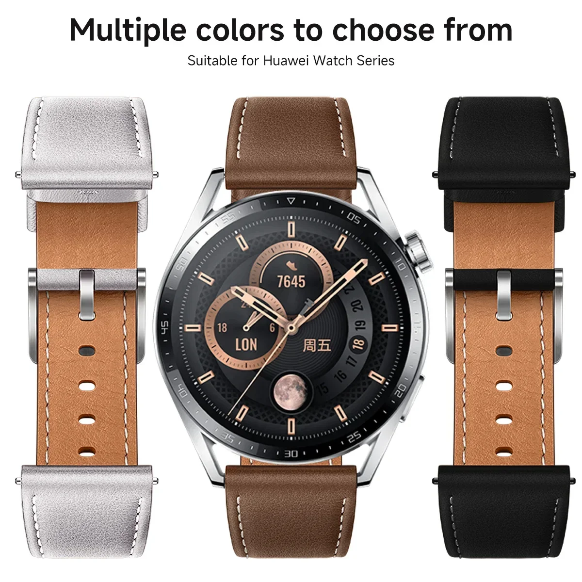 Premium Leather Strap – Soft Replacement Wristband