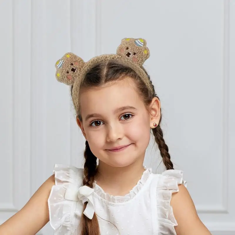 Bear Headband Soft Hair Hoop for Makeup Funny Makeup Skincare Headband Cute Women's Soft Decorative Hair Accessories