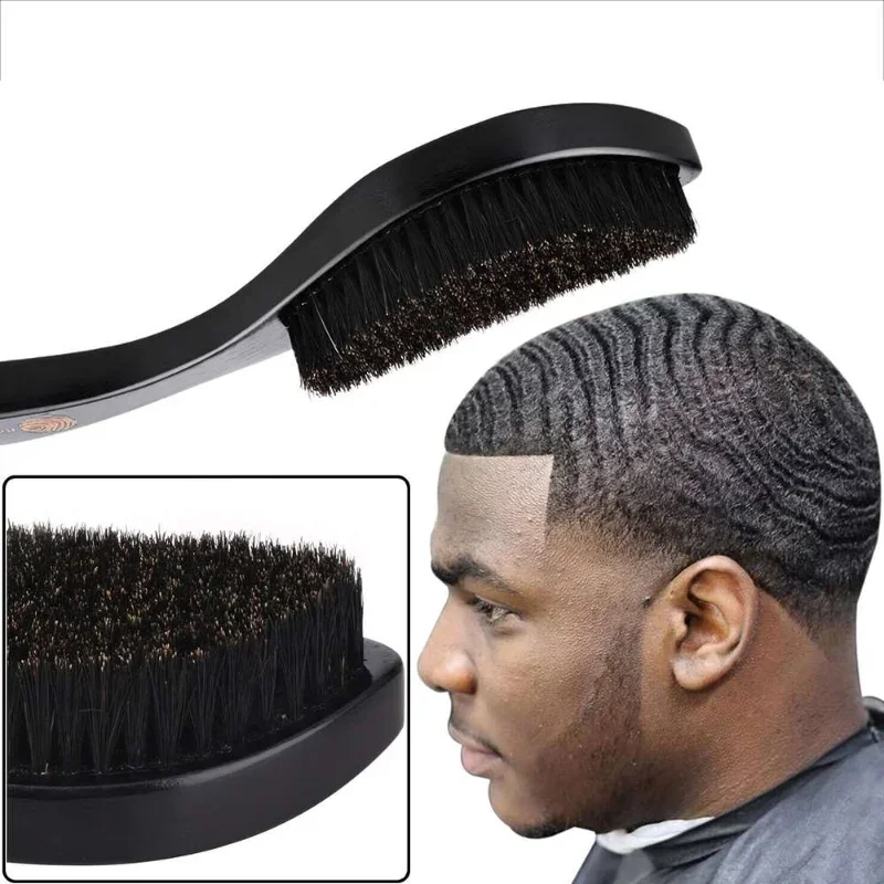 

Comb Men's Slcked Black Styling Comb Beard Hair Brushes Beech Texture Massage Waves Anti-knots Barber Hair Accessories Hair Care