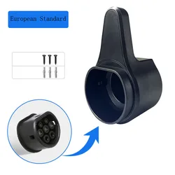 Universal Electric Vehicle Charging Gun Holder with Cable Management Hanger (European standard)