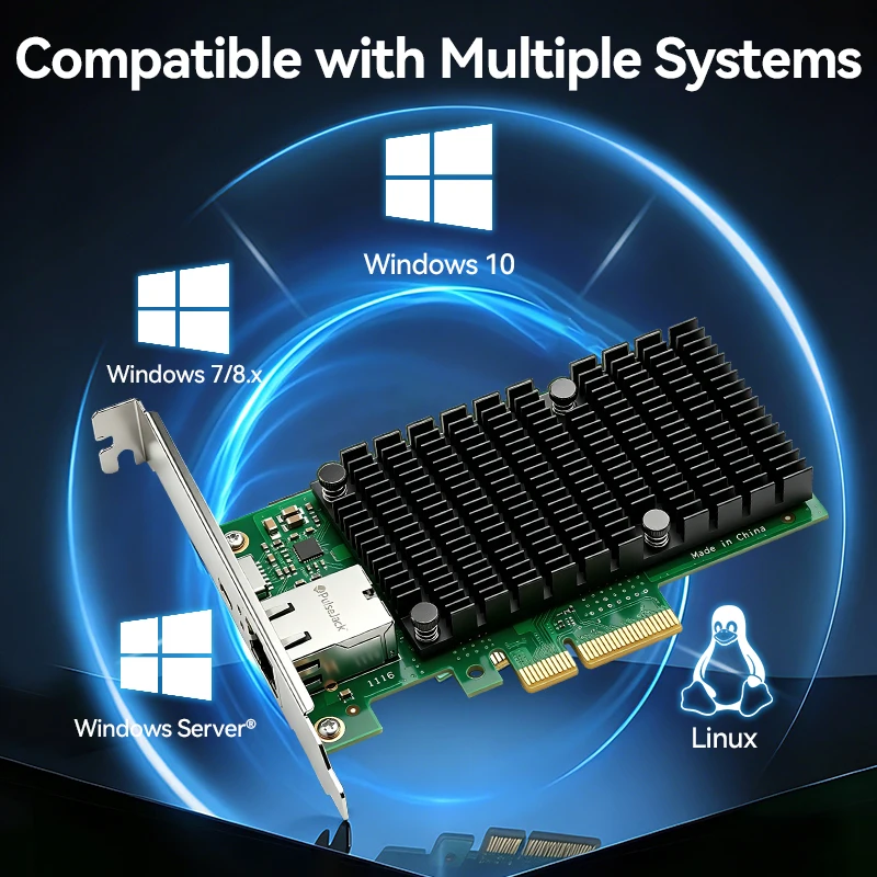 10G PCIE-RJ45 네트워크 카드 Marvell AQC107 PCIE X4 네트워크 어댑터 이더넷 10000Mbps PCI Express LAN 어댑터