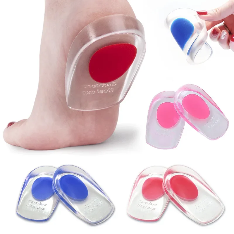 Shoe insoles orthopedic insoles 1 Pair Soft Silicone Gel Insoles for Heel Spurs Pain Foot Cushion Massager Care Half Insole Shoe Pad Height Increase
