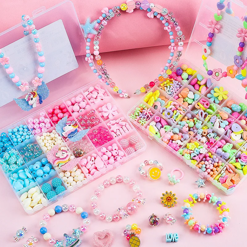 Bracelet Making Beads Kit Colorful Mixed Polymer Clay Beads DIY Craft for  Kids - AliExpress