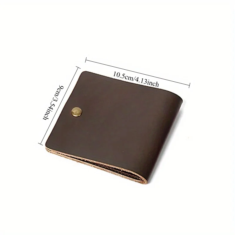 1 PC Retro Minimalist Bifold Leather Card Wallet for Men and Women Wrap Credit Card Holder Porte Carte Wallet 2