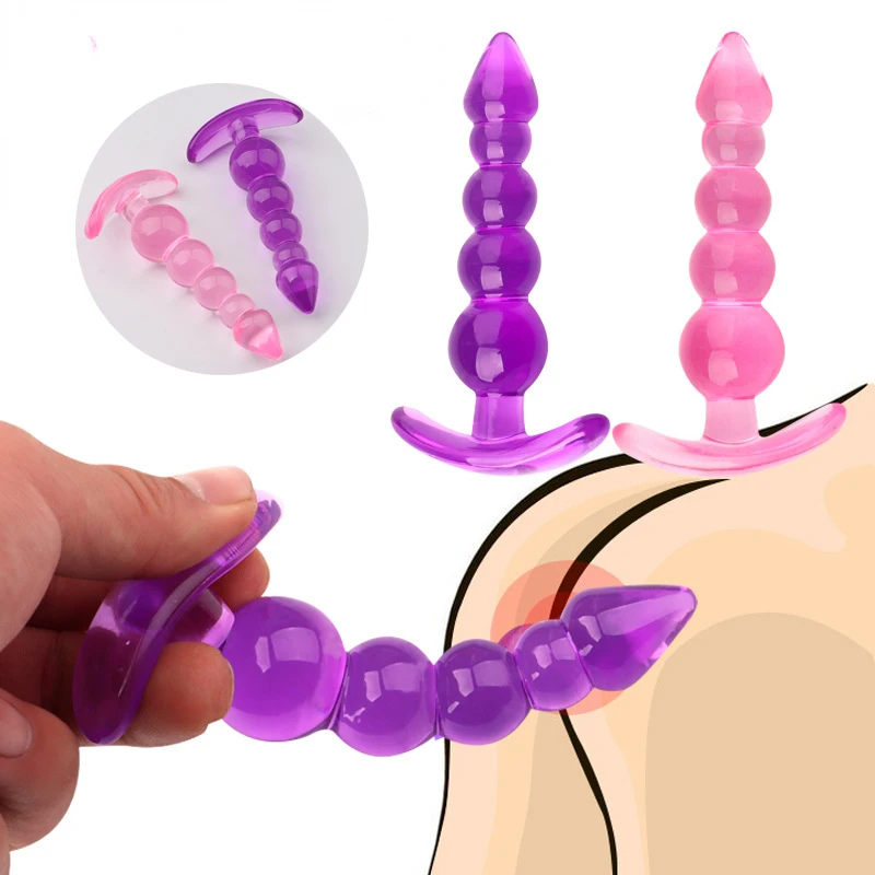 Anal Plug Soft Silicone Anal Plugs Anal Beads Dildo Butt Plug Prostate Massage Unisex Sexy Stopper Adult Sex Toy for Men Women Adult Games