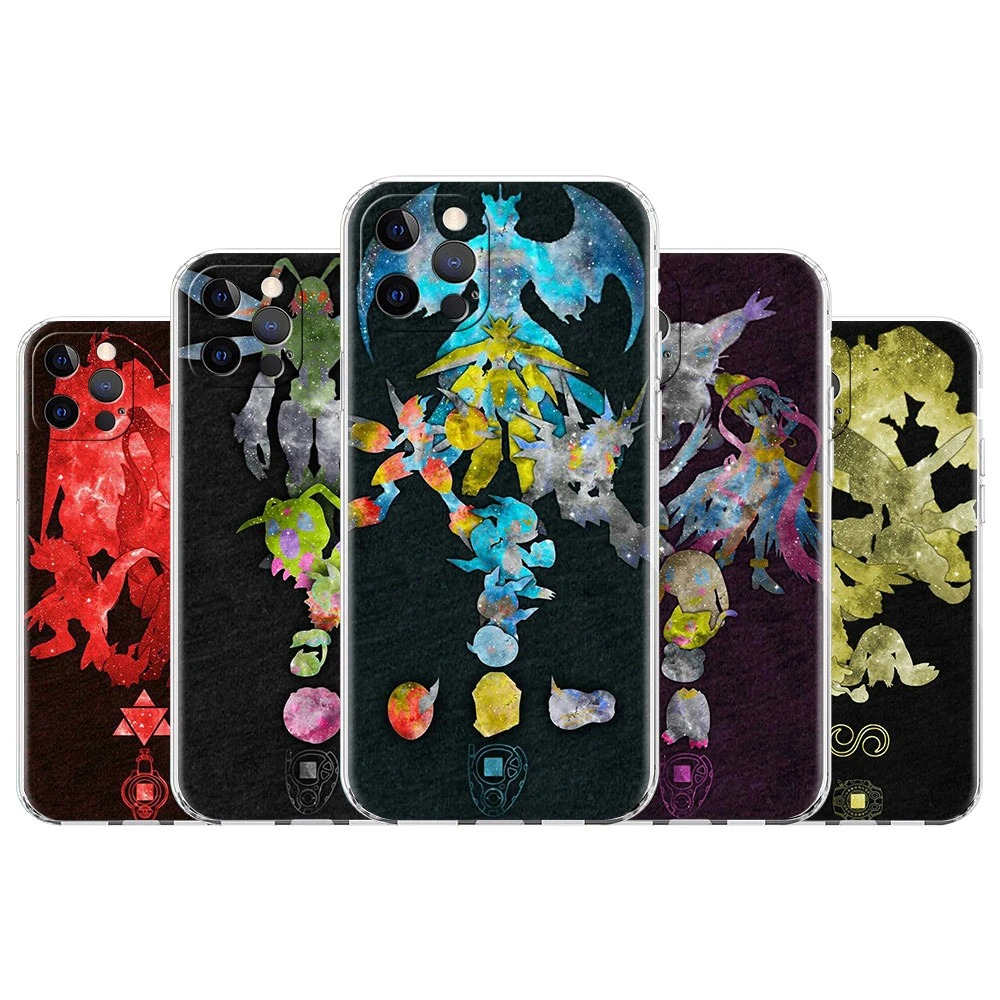 SmartPhone Case for Apple iPhone 13 12 11 Pro Max 8 7 Plus X XS XR 6 6S Soft Funda Para Movil Clear Cover Digimon Evolution iphone 13 pro case leather