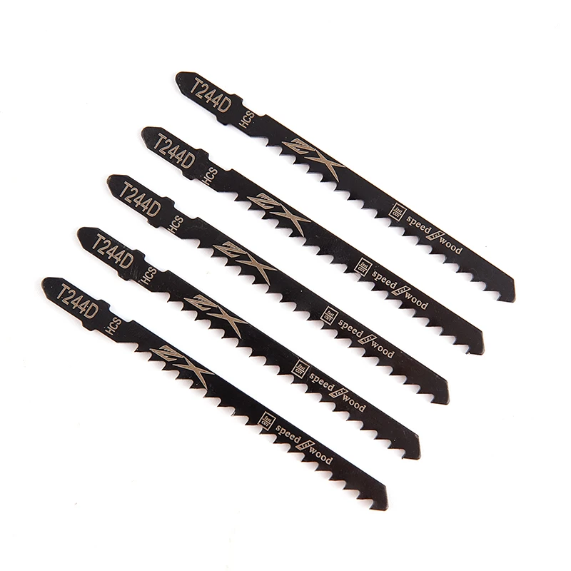 5pcs/set HCS 6T Jig Saw Blades T244D For Fast Cutting Straight Cutting