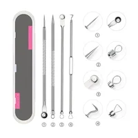 Acne Needle Remove Blackhead Blemish Pimple Comedone 4pcs/Set Double-ended Stainless Steel Facial Cleaning Skin Care 1