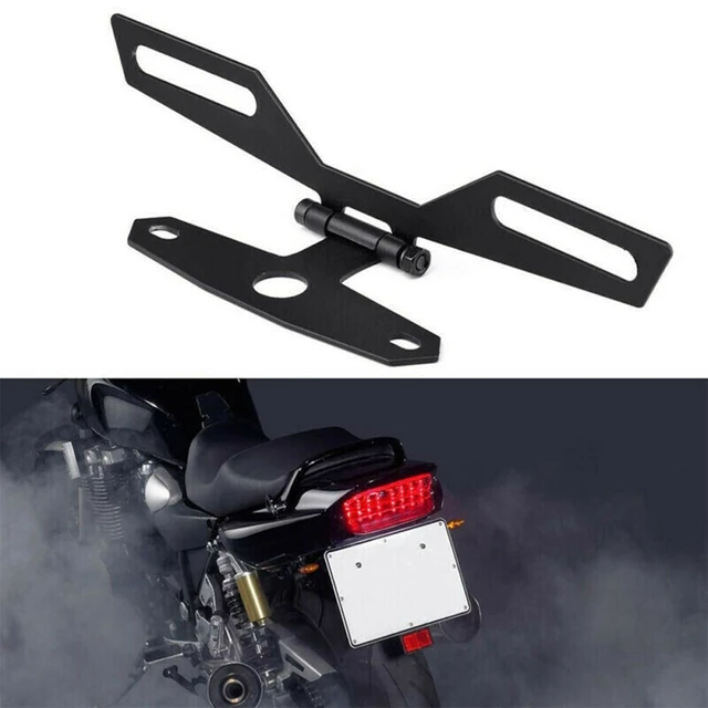 Motorrad ATV Verstellbare Falten Lizenz Platte Bracket Schwanz Fender  Eliminator Lizenz Nummer Platte Halterung Montieren Tidy Schwanz -  AliExpress