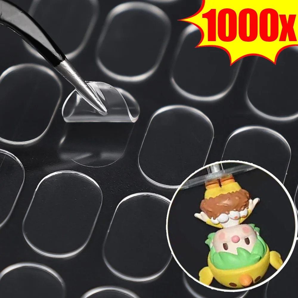 1000/100PCS Double Sided Glue Pads DIY Crafts Figures Adhesive Mounting Dots Poster Wall Hanging Clear Sticky Glue Fixed Patch