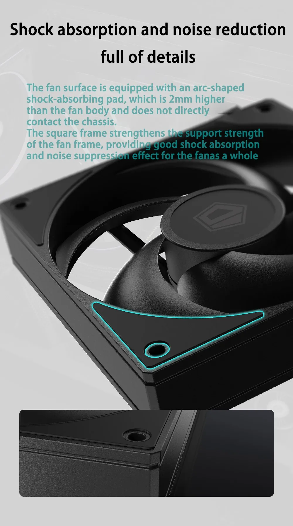 ID-COOLING AS-120 Computer Case Fan 120mm  4PIN PWM Fan Low Noise Cooling Fan Ap