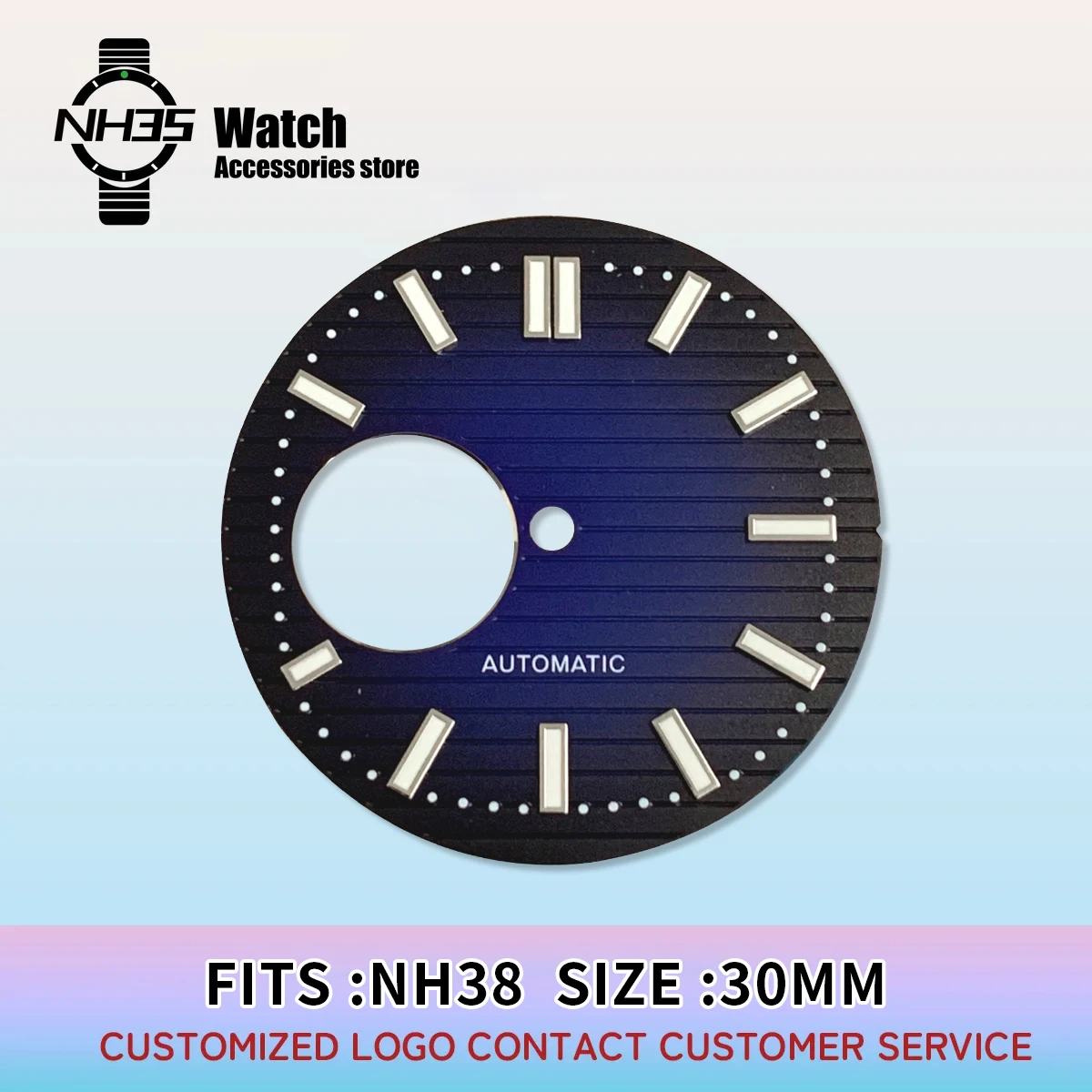 NH38 Hollowing Out Watch Dial For Nautil Seiko NH38 Automatic Movement Dial 30MM No Date Window NO Accesories Green Lume watch dial accessories watch face accessories