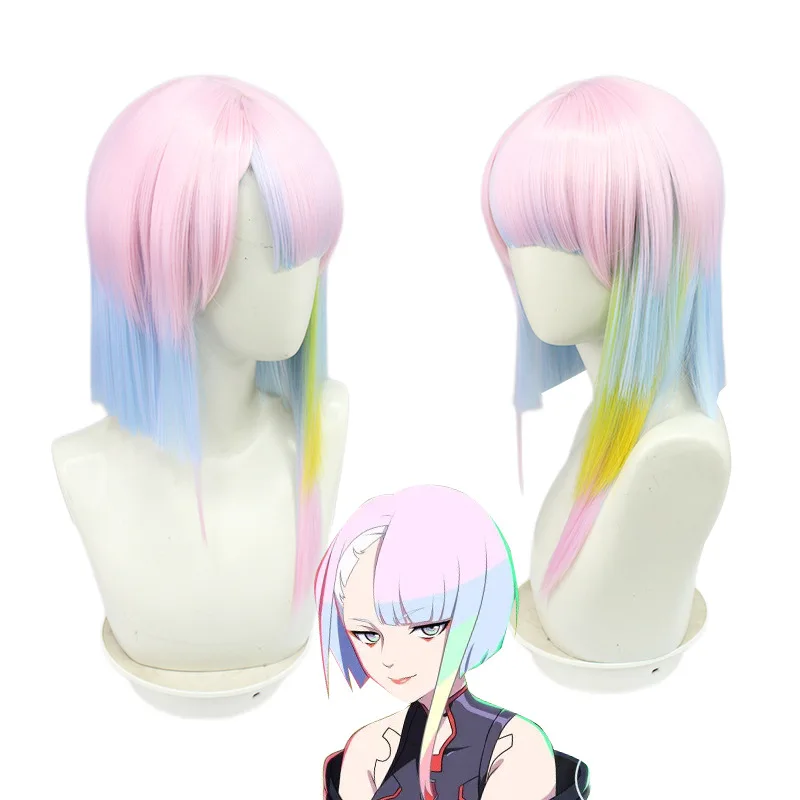 

Cyberpunk edge walker Lucy cos wig Lucy runner female owner cosplay gradient short hair