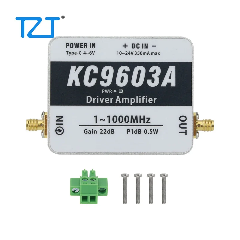 

TZT KC9603A 1-1000MHz 0.5W Driver Amplifier Preamplifier Preamp Module with 22dB Gain Medium Power