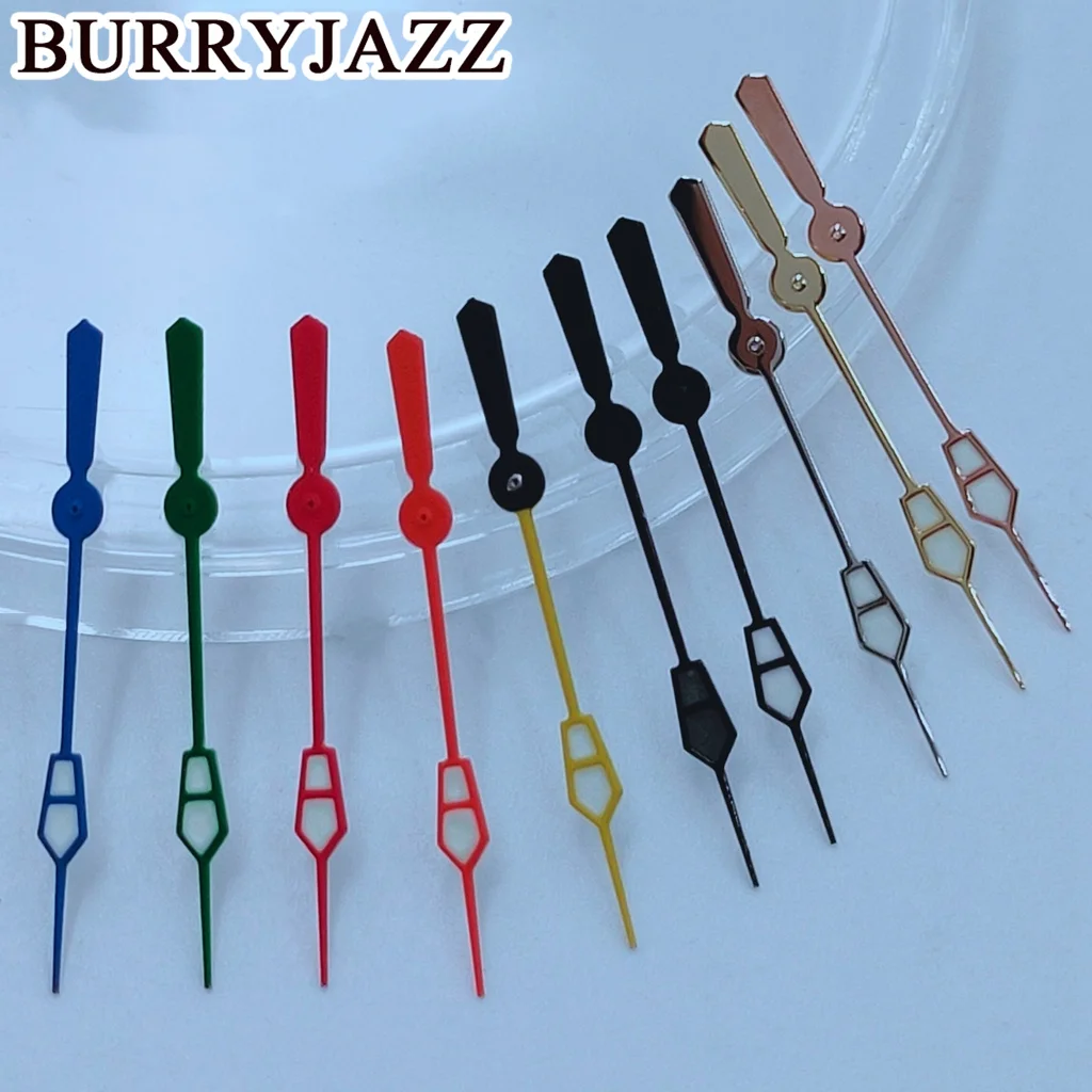 Фото Часы BURRYJAZZ, серебристые, золотистые, черные, красные, синие, зеленые часы с люминесцентными стрелками, подходит для NH35, NH36, 7S26, 7S36, 4R35, 4R36 №3