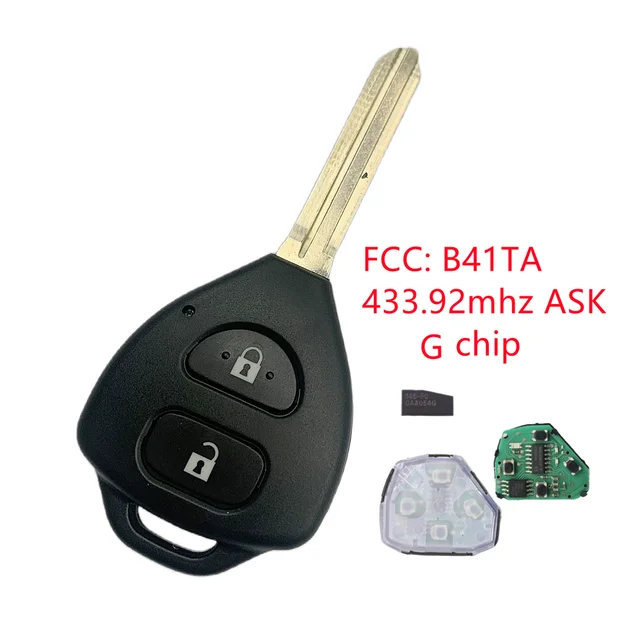 B41TA für Toyota Schlüssel G Chip 2BUT Auto Remote Key für Toyota Hilux  2009-2015 Toyota Yaris 2011-2014 Smart Auto Schlüssel 433Mhz - AliExpress