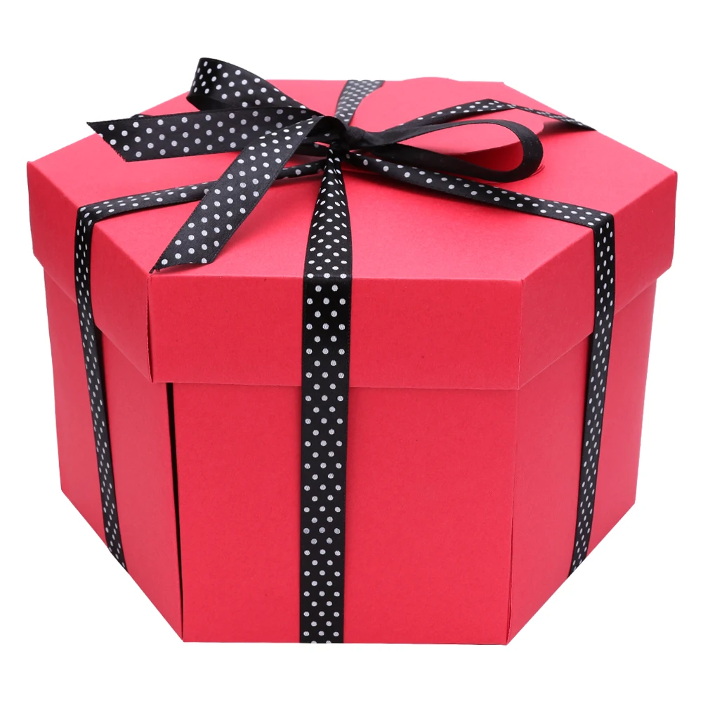 육각 폭발 상자 DIY 사진 앨범 스크랩북 폭탄 상자, 사용하기 쉬운 생일 선물..