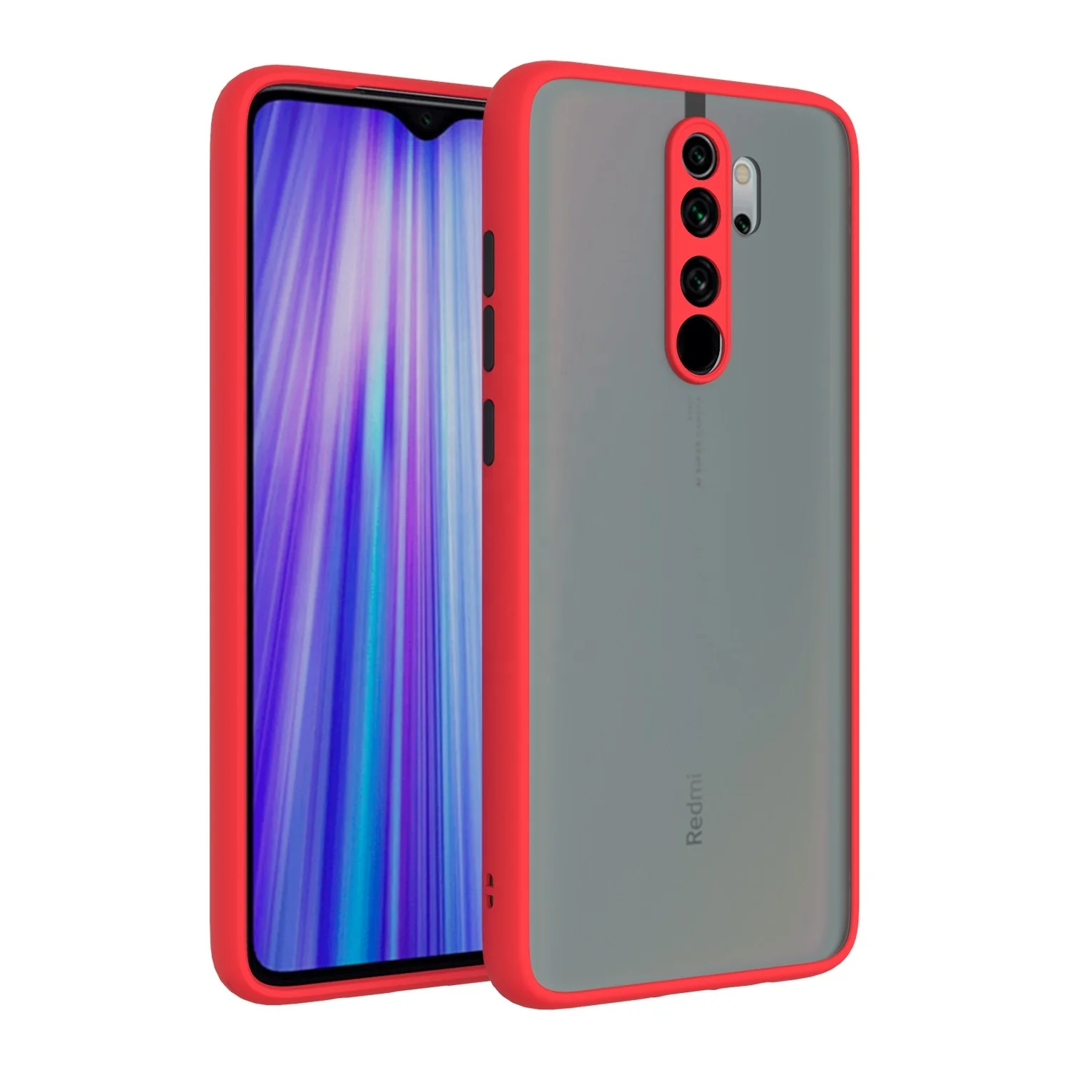 Langlebige Abdeckung, matt, durchscheinend, PC, stoßfest, Handyhülle für Xiaomi Redmi Note 8 Pro 9 9S 10 10S 11 11S Redmi 9A 9C 9T Hülle – Detail 1