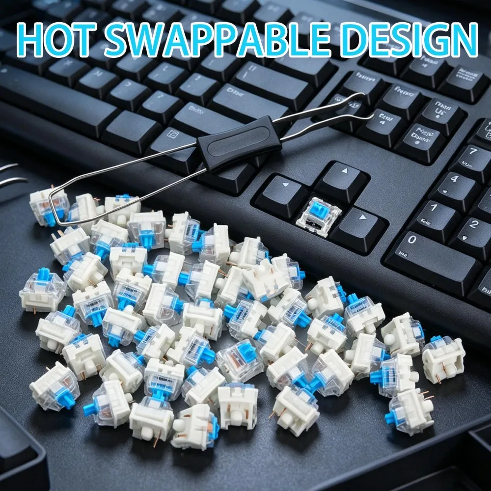 10/50/100Pcs 3Pin 교체 기계식 키보드 스위치 블루 레드 브라운 컬러 DIY 키보드 LED 게임 키보드 용 클리커 키