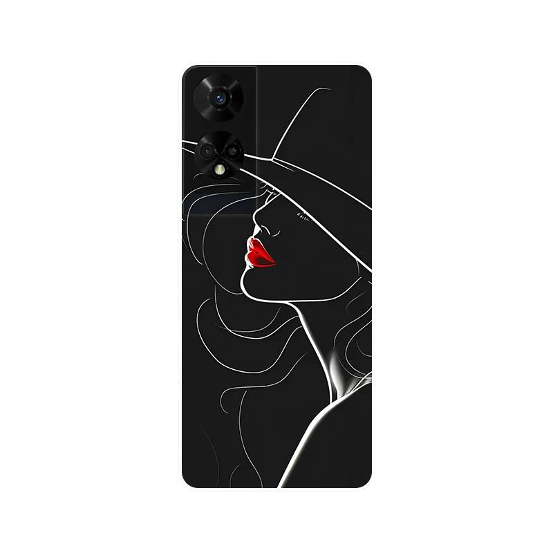 Floral Wolf Soft Silicone Shockproof Phone Cover