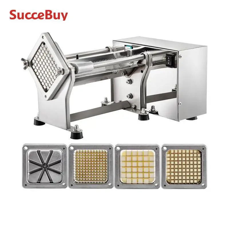 VEVOR Electric Vegetable Cutter Horizonal Fruit Silcer 4 Replaceable Blades Stainless Steel Food Processors for Home Appliances
