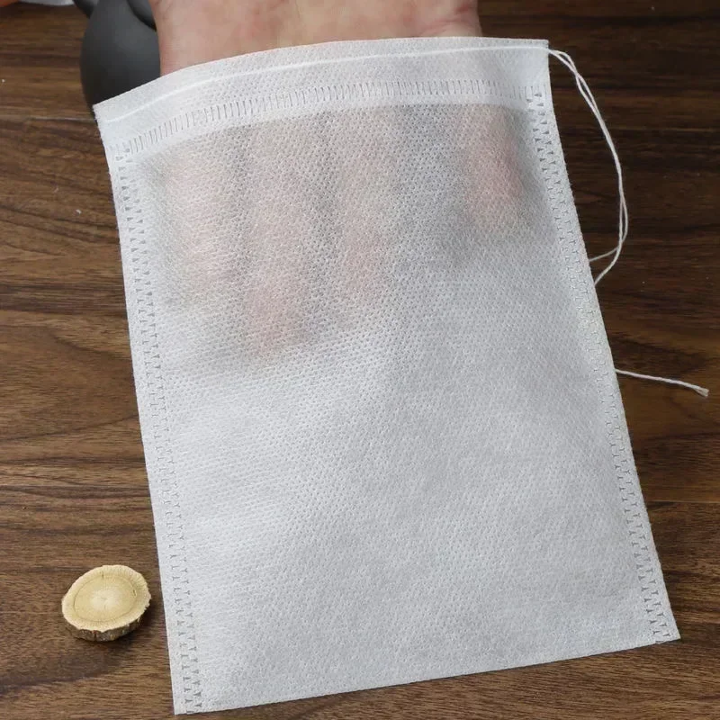 Eco-Friendly Disposable Non-Woven Fabric Tea Infuser Bags with String Seal