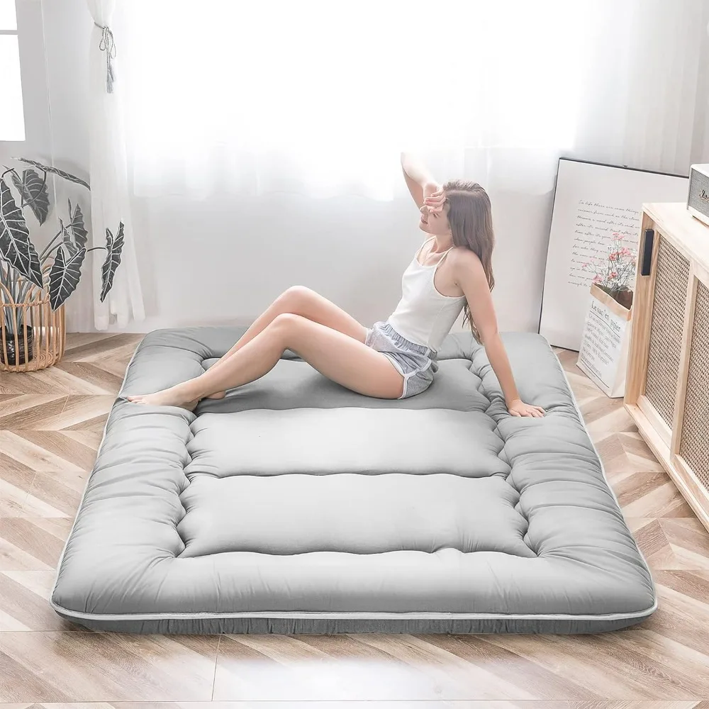 

Thicken Daybed Futon Sleeping Pad Foldable Roll Up Mattress Boys Girls Dormitory Floor Lounger Bed Couches and Sofas Twin Size