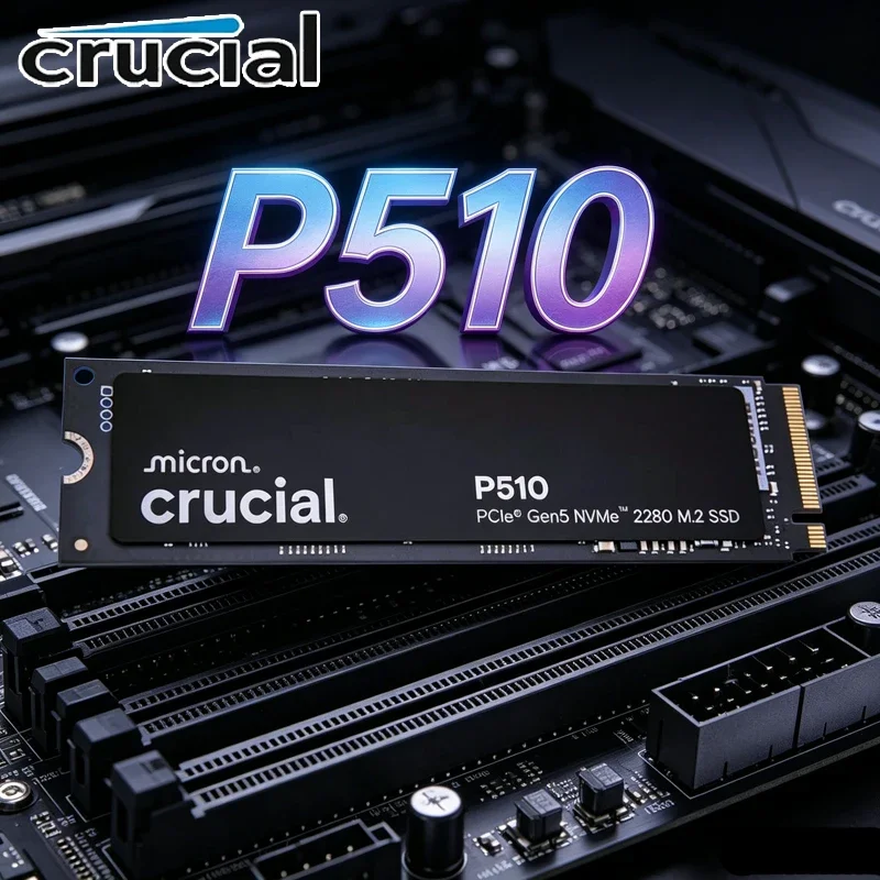 Crucial P510 M.2 2280 PCIe Gen5 NVMe Internal SSD, 256GB 3D NAND Ultra High Speed Gaming Storage Drive For Laptop & Desktop PC 1