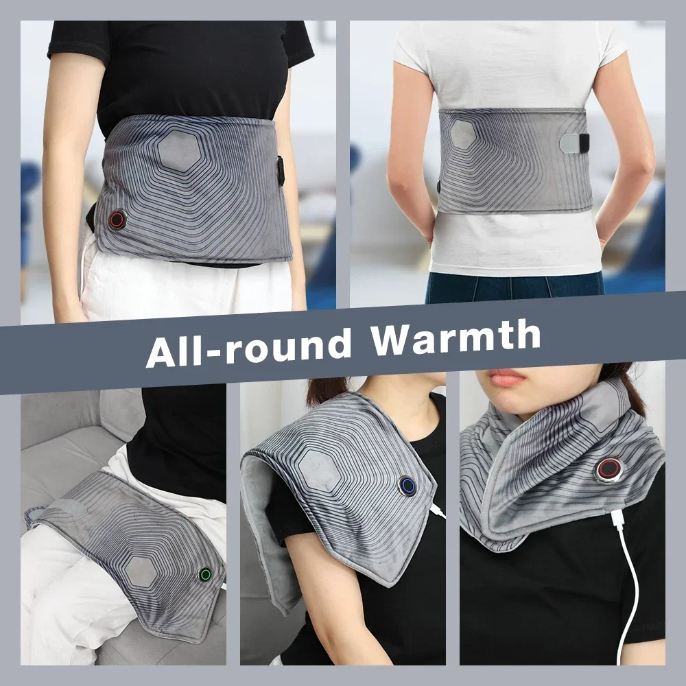 Graphene Warming Waist Belt Electric Heating Pad Hot Compress Shoulder Leg Lumbar Belt Back Waist Support All-round Warm