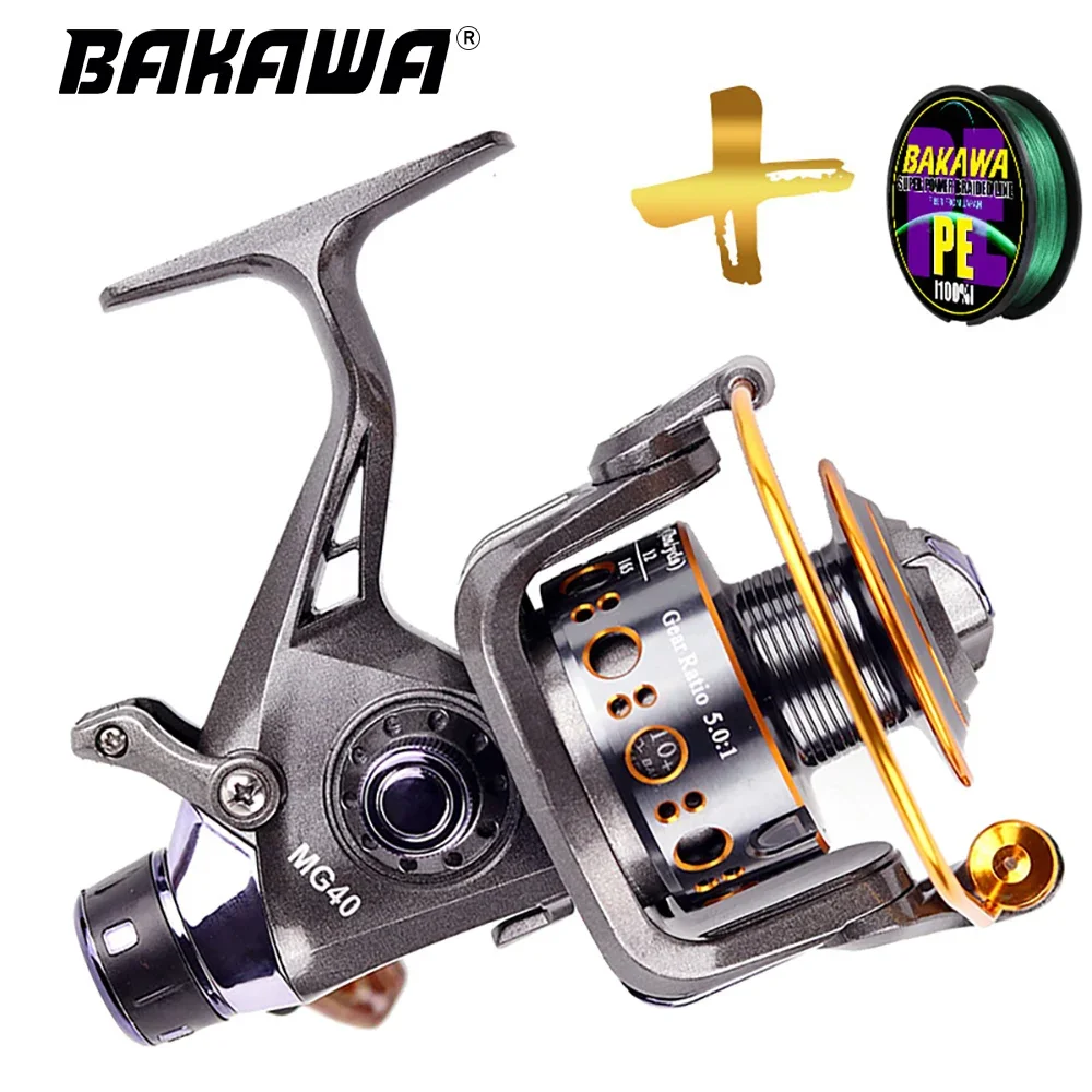 Рыболовная катушка для спиннинга серии MG40, профессиональная передаточная передача 5,2: 1/5: 1, для ловли карпа