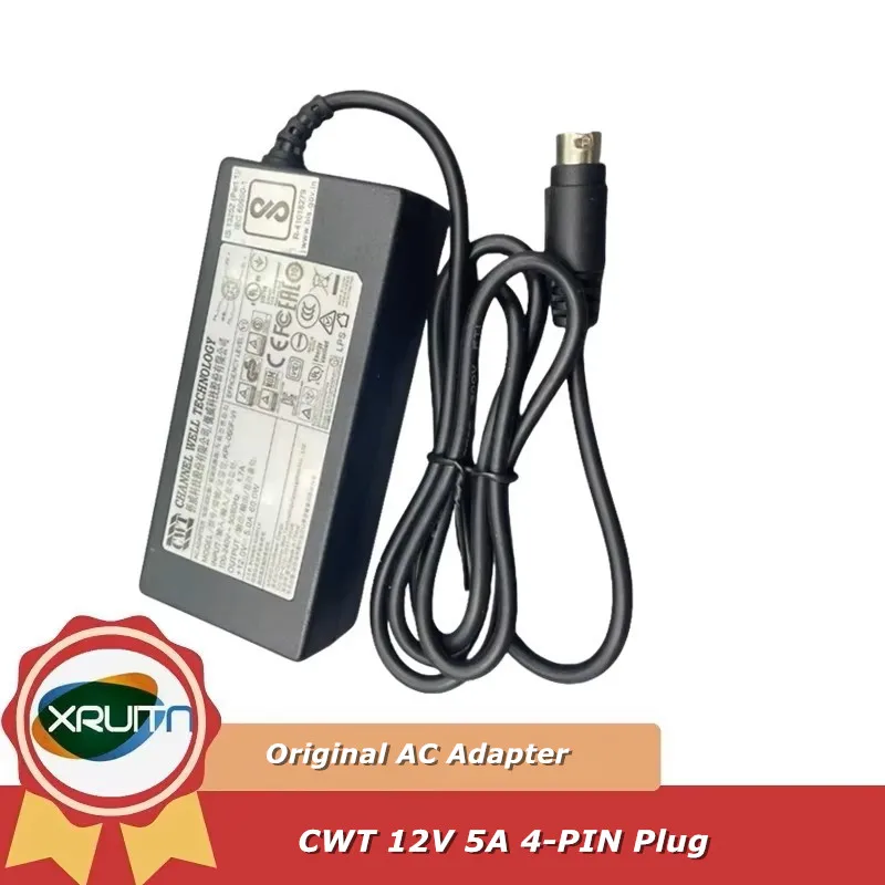 4-Pin 12V 5A Power Adapter For Hikvision CWT CCTV TVI DVR KPL-060F-VI KPL-060FVI