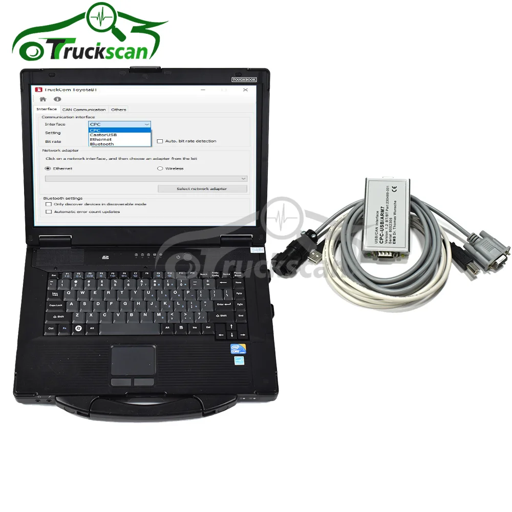 

T420 Laptop+ for Toyota BT diagnostic tool scanner, interfaz USB ARM7 BT, compatible con for Toyota BT, EMS, CAN suite