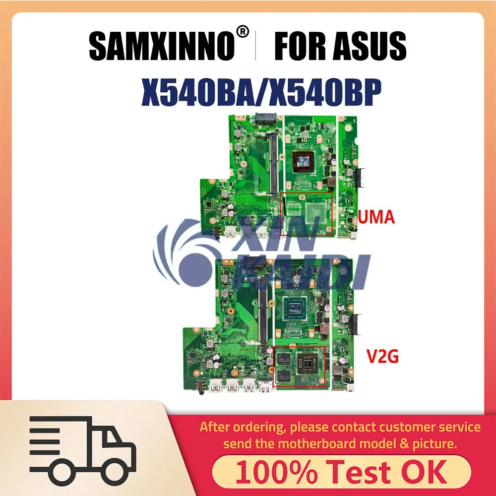 Description Picture 2 of itemNotebook Mainboard For ASUS X540 X540BP X540BA A540B Laptop Motherboard With E2 A4 A6 A9 CPU 100% test OK